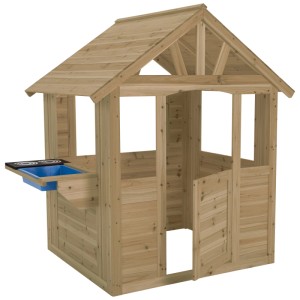 Maisonnette Cubby TP Toys avec cuisine, en bois, avec coin cuisine, 137x138x95cm.