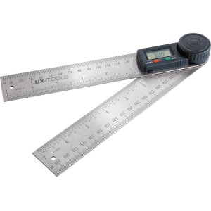 Rapporteur d'angle numérique LUX 40 cm en acier inoxydable avec écran LCD pour la mesure d'angle.