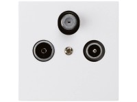 Hager TV-Radio-SAT-Dose Kallysto Duroplast Weiss 5,5 dB