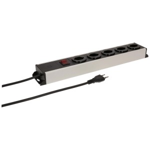 Multiprise Max Hauri Power Line avec 5 prises de type 13, gris-noir.