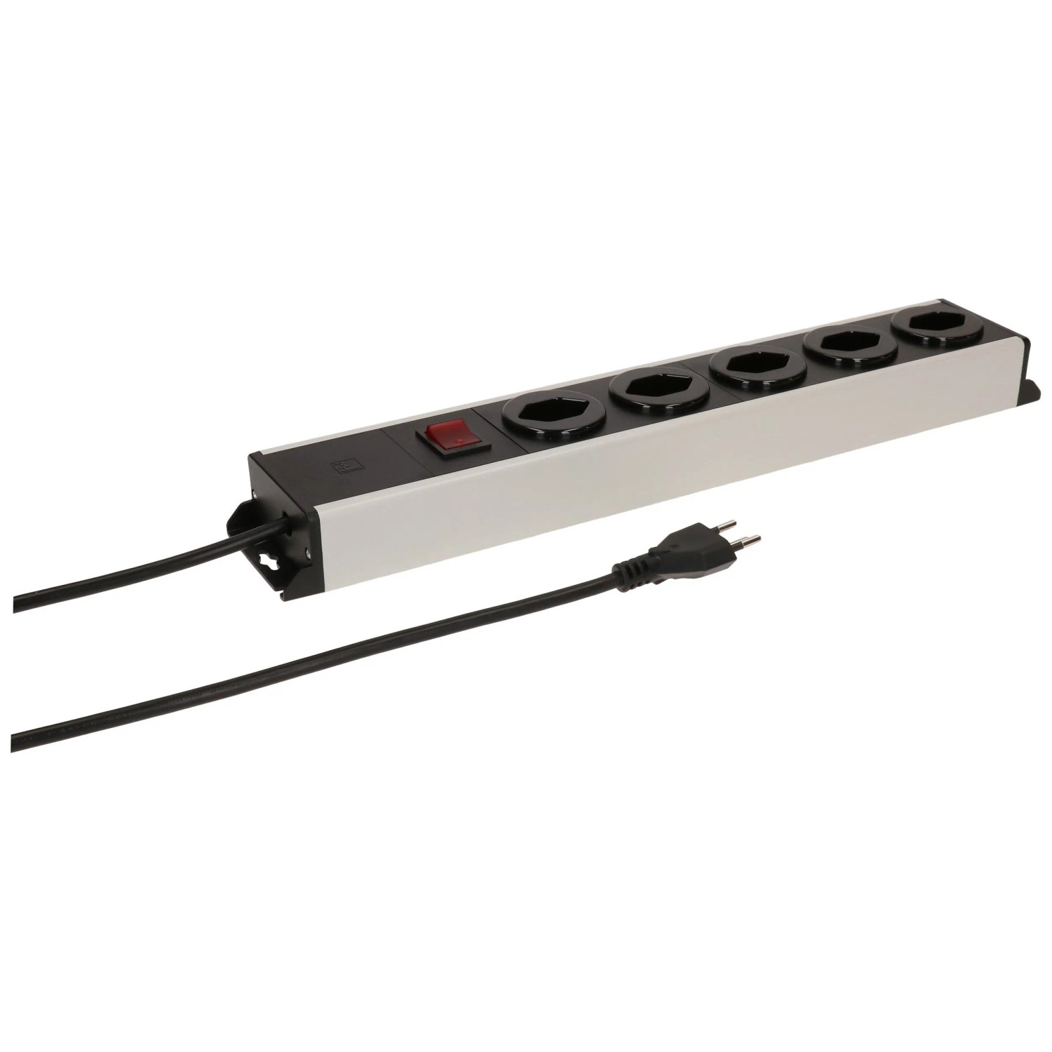 Max Hauri Multiprise Power Line 5 x type 13 Grise Noire 1,5 m