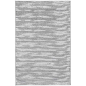Grauer Andiamo Teppich Bolonia mit modernem Streifenmuster, 60x110 cm.