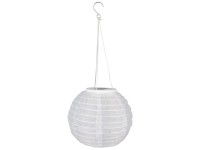 Globo Solarleuchte Lampion Kunstoff Weiss Ø 30 cm / Höhe 55 cm