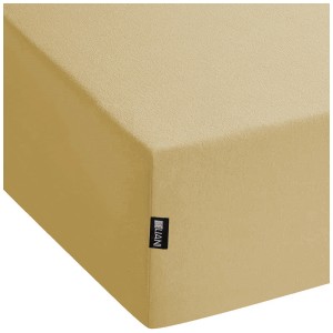 Lenzuolo con angoli Janbu in cotone verde oliva per letti king-size (200x200 cm).