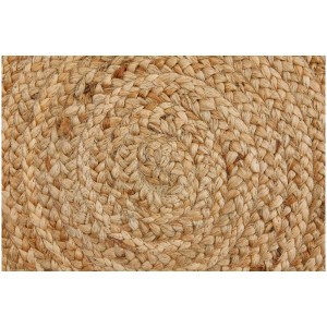 Runder Juteteppich Malo Natur, Ø 80 cm, Detailansicht der natürlichen Textur.