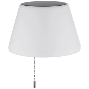 Globo LED-Solar Flaschenaufsatzleuchte, Ø 20cm, H 23cm, opal-weiss, mit Zugschalter.