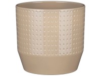 Mica Decorations Topf Nola Keramik Beige Ø 19,5 cm / Höhe 18 cm