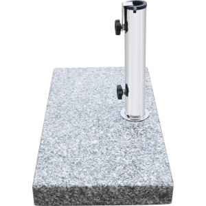 Portaombrellone Granada grigio in granito, 20 kg, per ombrelloni da balcone fino a Ø 200 cm.