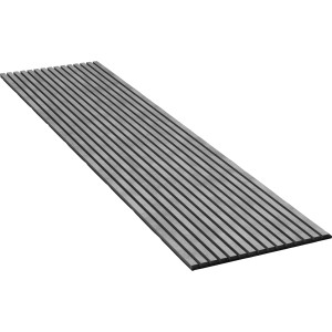 Pannello acustico grigio (240 cm) per rivestimento pareti con feltro acustico nero per un suono migliore.
