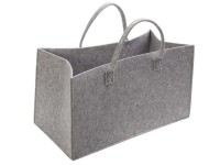 Kaminholztasche Filz Grau