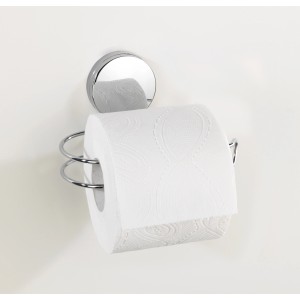 Wenko Porta carta igienica Osimo Static-Loc Plus, acciaio cromato con carta igienica.