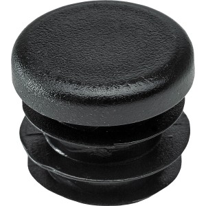 Set di 4 piedini a inserto in plastica nera Hettich Ø 15 mm per gambe mobili.