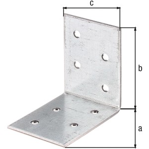 Winkelverbinder, sendzimirverzinkt, 50x50x40 mm, mit Löchern, für Holzverbindungen, 25 Stück