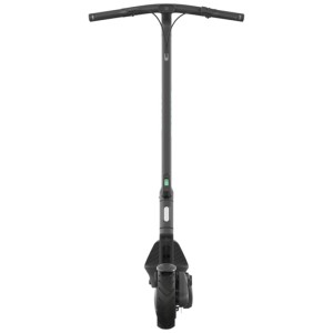 Egret E-Scooter Ey!1 grigio, vista frontale. Scooter elettrico compatto con manubrio e ruota anteriore.