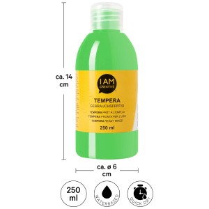 Flasche I Am Creative Temperafarbe Gelbgrün, 250 ml.