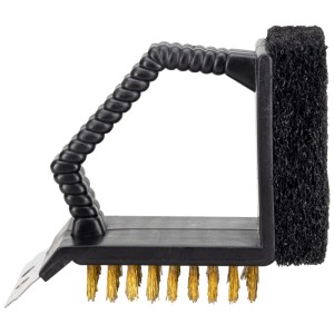 Brosse de barbecue Nouvel® avec poils en cuivre et éponge en plastique pour le nettoyage du grill.