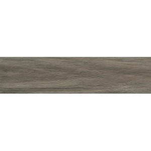 Piastrella per pavimento in gres porcellanato grigio effetto legno, 90x22,5 cm, per interni ed esterni.