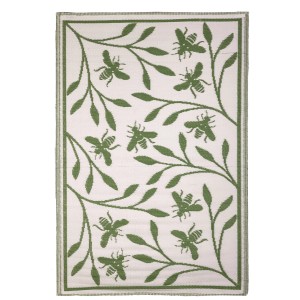 Tappeto da esterno Esschert Design con motivo api, verde, 120x183 cm.
