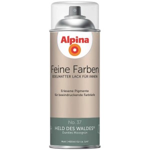 Alpina Feine Farben vernice spray Held des Waldes, 400ml, verde muschio scuro, per legno, metallo, plastica e vetro.