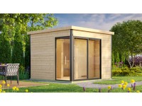 Design-Saunahaus 412 Sparset Natur inkl. Saunaofen Kompakt 9,0 kW Design-Saunahaus 412 Sparset Natur inkl. Saunaofen Kompakt 9,0 kW