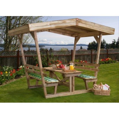Weka Gartenlaube Tessin Natur 303 x 205 cm