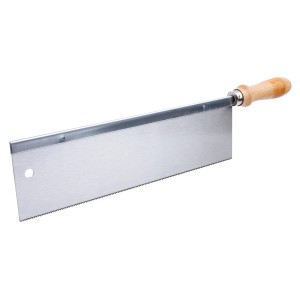 Wolfcraft Handsäge für Holz mit Holzgriff und feiner Zahnung.