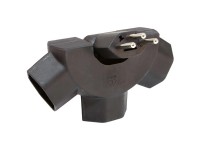 Steffen Abzweigstecker Peacock Schwarz 3 x T13