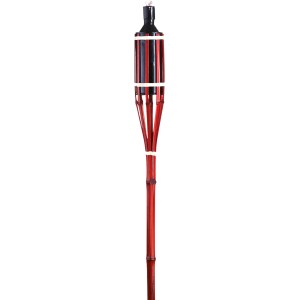 Mahagonifarbene Bambusfackel, 120 cm hoch, für stimmungsvolle Gartendekoration.