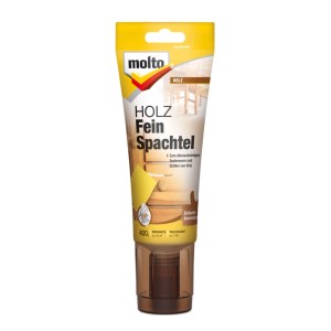 Tube Molto Enduit Fin pour Bois Blanc 400g. Pour réparer et lisser les surfaces en bois intérieures et extérieures.