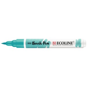 Ecoline Brushpen in Türkisblau: Stift mit flexibler Pinselspitze für kreatives Gestalten.