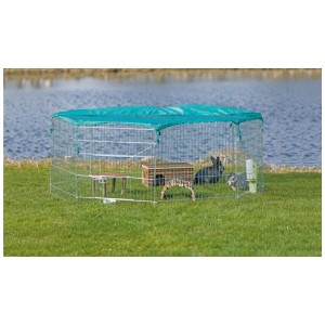 Enclos Trixie Natura avec filet, Ø 210cm, pour lapins et petits animaux dans le jardin.