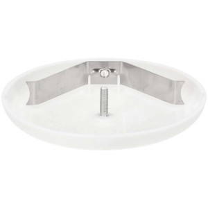 Rosace de plafond Max Hauri blanche ronde (Ø 95mm) avec clip à ressort pour installation de lampe.