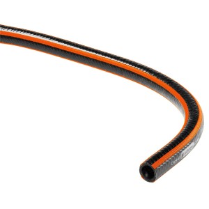 Gardena Flex tubo flessibile, diametro 15mm, lunghezza 50m. Tubo da giardino con strisce arancioni.