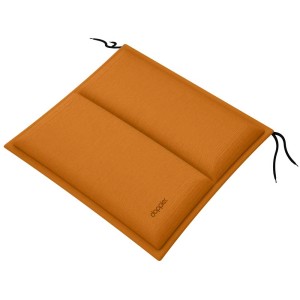Cuscino per sedia Doppler City arancione con trapuntatura longitudinale, 48x48 cm, spessore 6 cm.