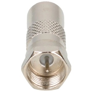 Adattatore Sat Schwaiger, connettore F a connettore antenna, argento.