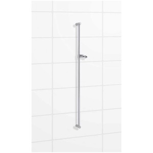 Barre de douche chromée Diaqua Faido, longueur 61 cm, pour un montage flexible du pommeau de douche dans la salle de bain.