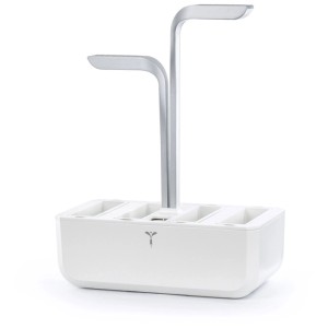 Véritable Smart Indoor Garden, blanc arctique, pour 4 plantes. Culture intérieure LED.