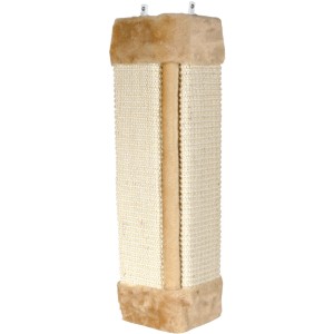Trixie griffoir d'angle, 23x49cm, naturel/beige. Zone de grattage en sisal avec bordure en peluche.