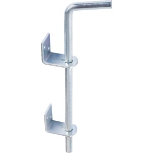 Loquet de sol galvanisé à chaud, 400 mm, pour fixation de portail extérieur.