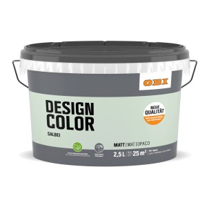 Barattolo di OBI Design Color Salvia, 2,5 l, pittura murale per interni colorata opaca.