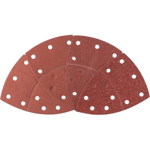 Set de feuilles abrasives Bosch Promoline, 25 pièces pour ponceuse multifonction avec trous d'extraction.