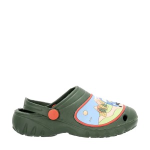 Sabot enfant Blackfox Roadtrip kaki, taille 22/23, avec motif coloré sur le thème du voyage.