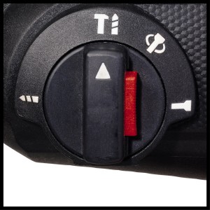 Gros plan du sélecteur de fonction sur le perforateur sans fil Einhell TE-HD 18/20 Li.