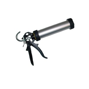 LUX Pistola per cartucce Alu Comfort 310 ml per sigillanti, con corpo in alluminio e avanzamento continuo.