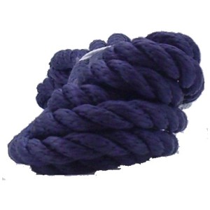 Cima d'ormeggio blu navy, Ø 10 mm, lunghezza 6 m, ritorta con occhiello, per sicurezza nautica.