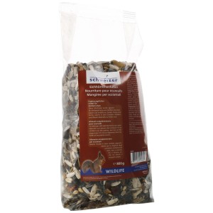 Eric Schweizer Eichhörnchenfutter, 800g Packung mit Samen, Nüssen und Kernen.