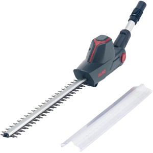 Taille-haie sur perche sans fil Al-Ko HTA 1845 avec batterie, compatible Bosch. Taille-haie avec manche télescopique et protège-lame.