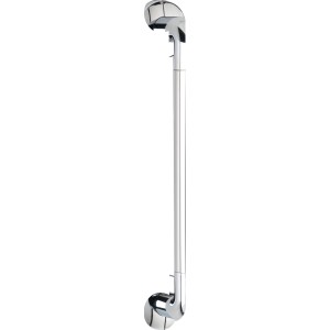 Wenko Barre d'appui de baignoire Secura, 43 cm, chrome, pour un montage mural sécurisé, pour plus de sécurité dans la salle de bain.