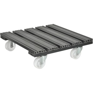 Wagner Kübelroller WPC antracite 38,5x38,5 cm con ruote per interni ed esterni.