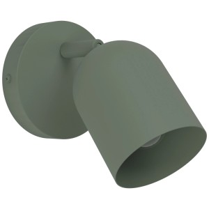 Applique murale verte Eglo Tilston avec douille E14, acier, Ø 13,8 cm.
